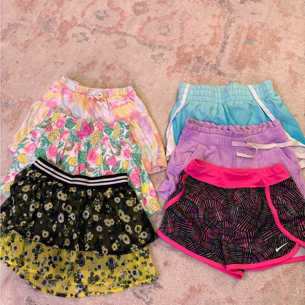 Colorful Girls' Skirt and Shorts Bundle